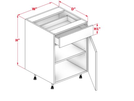 Base One Door Left Hinge One Drawer