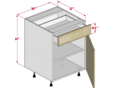 Base One Door Right Hinge One Drawer