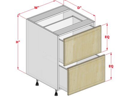 Base with Two Equal Drawers