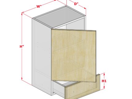 Upper One Door Hinge Left One Drawer