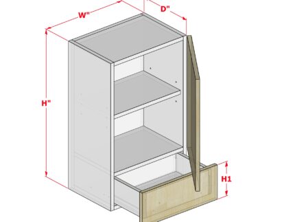 Upper One Door Hinge Right One Drawer