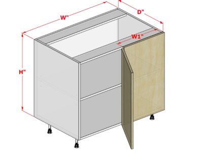 Base Blind Cabinet - Right Panel - 1 Door