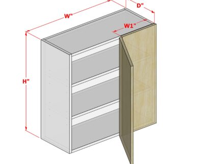 Upper Blind Cabinet – Right Panel – 1 Door